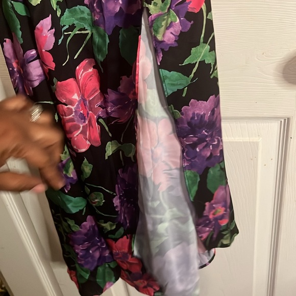 Zara Floral Print Midi Maxi Dress Size XS Extra Small Spring Flower Vacation-M - Picture 7 of 7